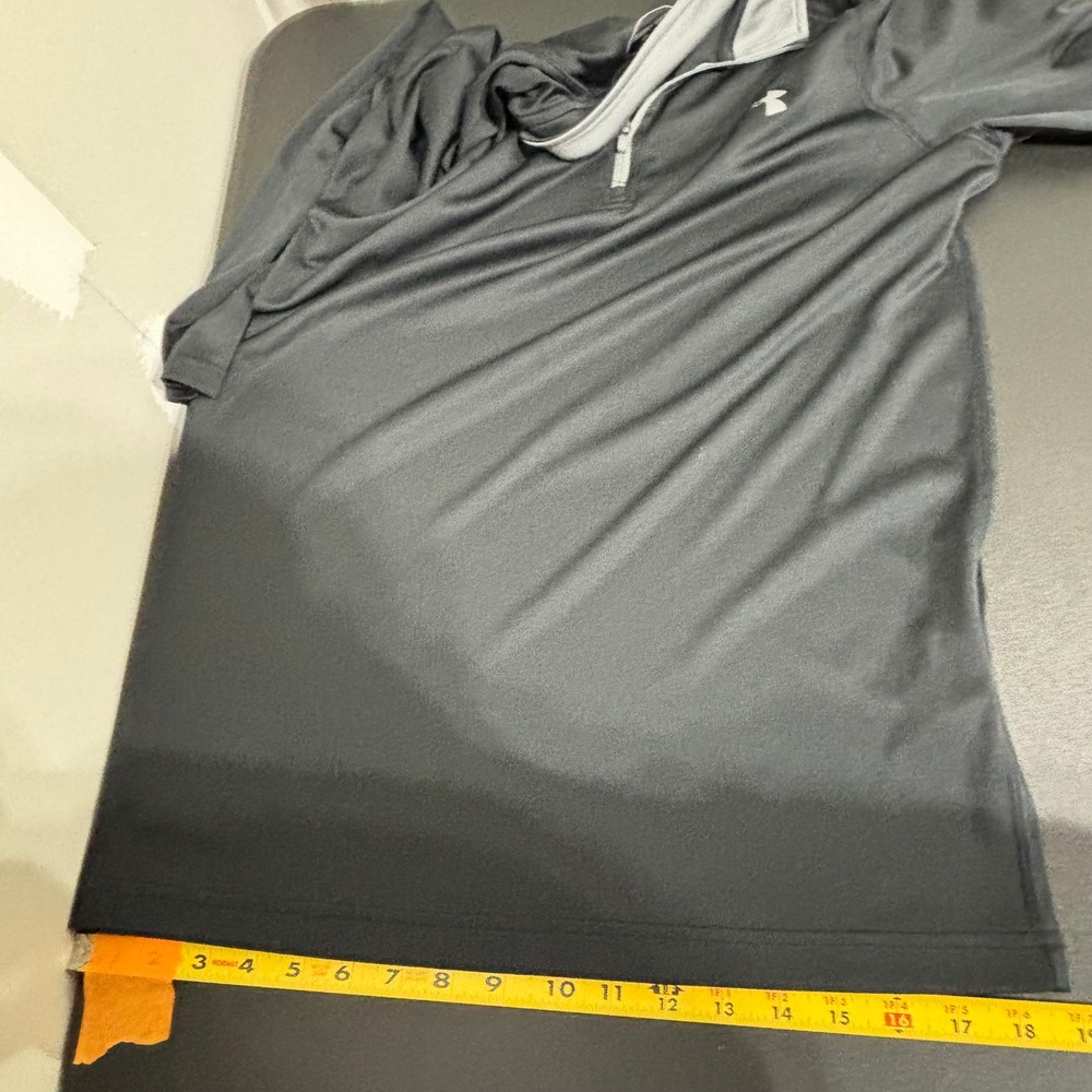 Under Armour HeatGear Black 1/2 Zip Long Sleeve Athletic Shirt SM - Picture 5 of 8